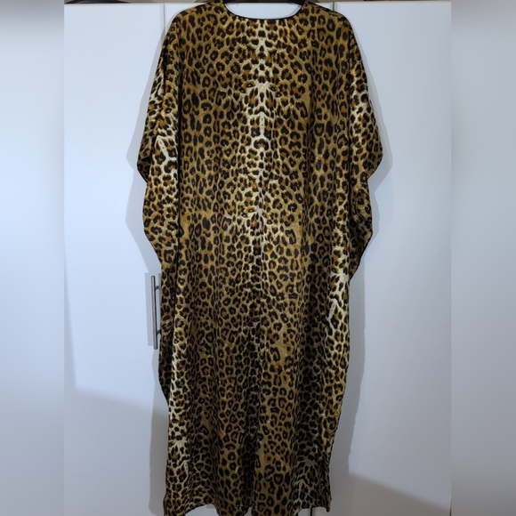 Winlar Women's Moomoo One Size vintage nighty leopard print silky - Picture 4 of 8